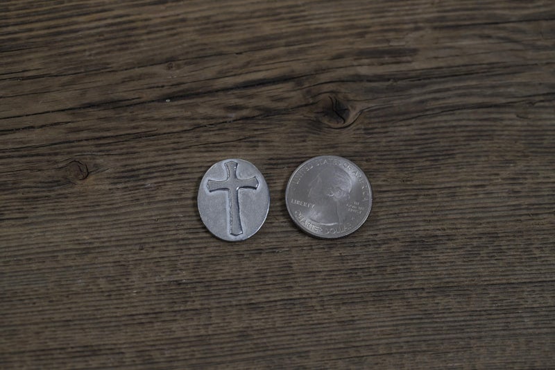 DANFORTH â€“ Vilmain Cross Tokens/Coins, Pewter, Made in The USA, Gift Bag (Pack of 50) - Image 4